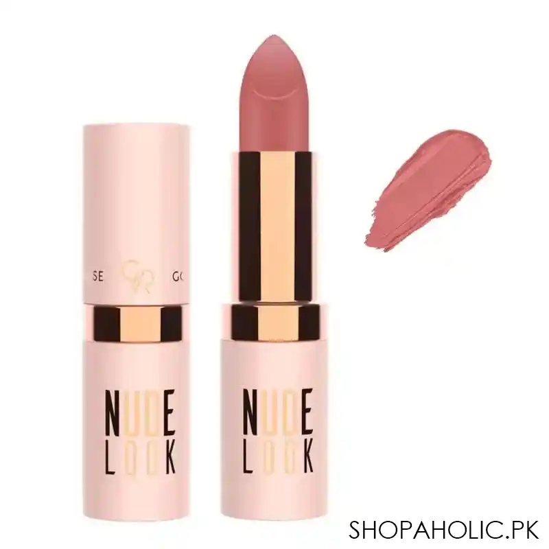 golden rose nude look perfect matte lipstick, 03, pinky nude main image
