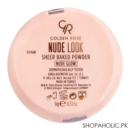 golden rose nude look sheer baked powder, nude glow image3