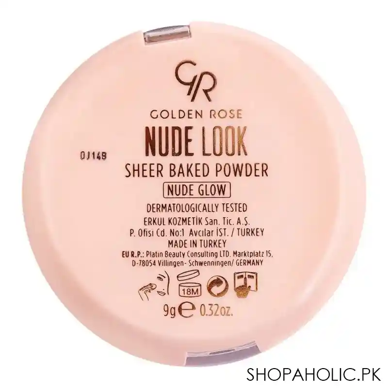 golden rose nude look sheer baked powder, nude glow image3