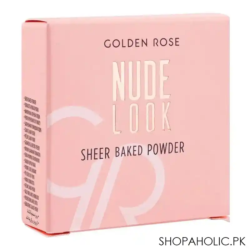 golden rose nude look sheer baked powder, nude glow image4
