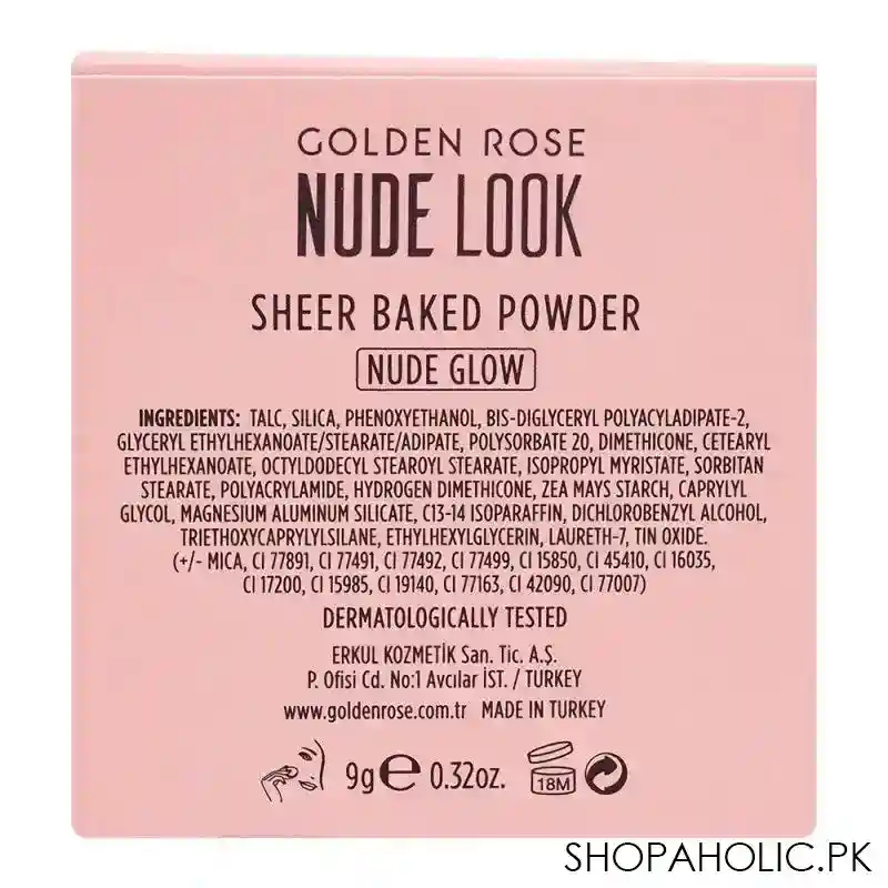 golden rose nude look sheer baked powder, nude glow image5