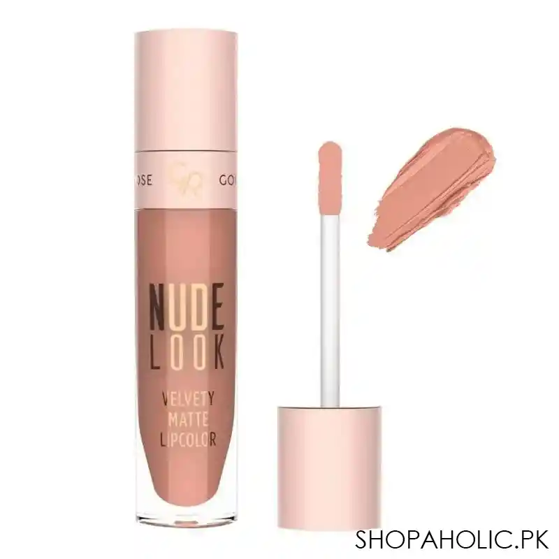 golden rose nude look velvety matte lip color, 01, just nude main image