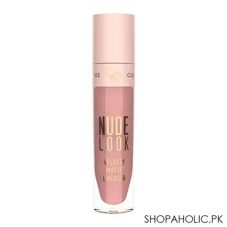 golden rose nude look velvety matte lip color, 03, rosy nude image2