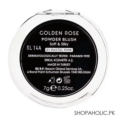 golden rose powder blush, soft & silky, 01 pastel pink image2
