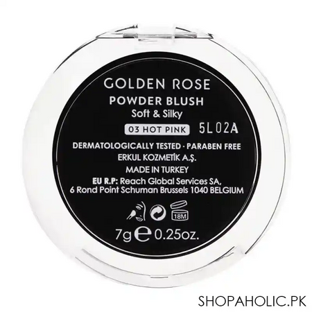 golden rose powder blush, soft & silky, 03 hot pink image2