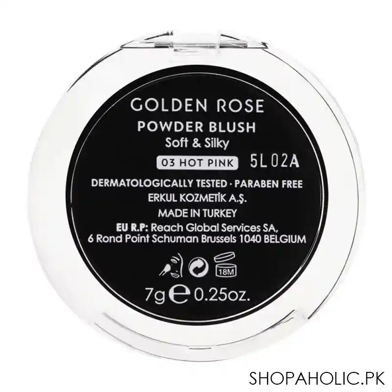 golden rose powder blush, soft & silky, 03 hot pink image2