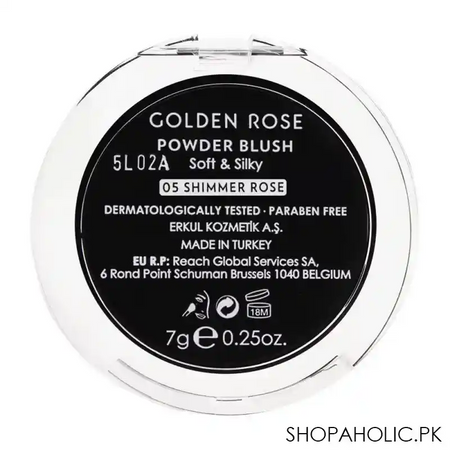 golden rose powder blush, soft & silky, 05 shimmer rose image2