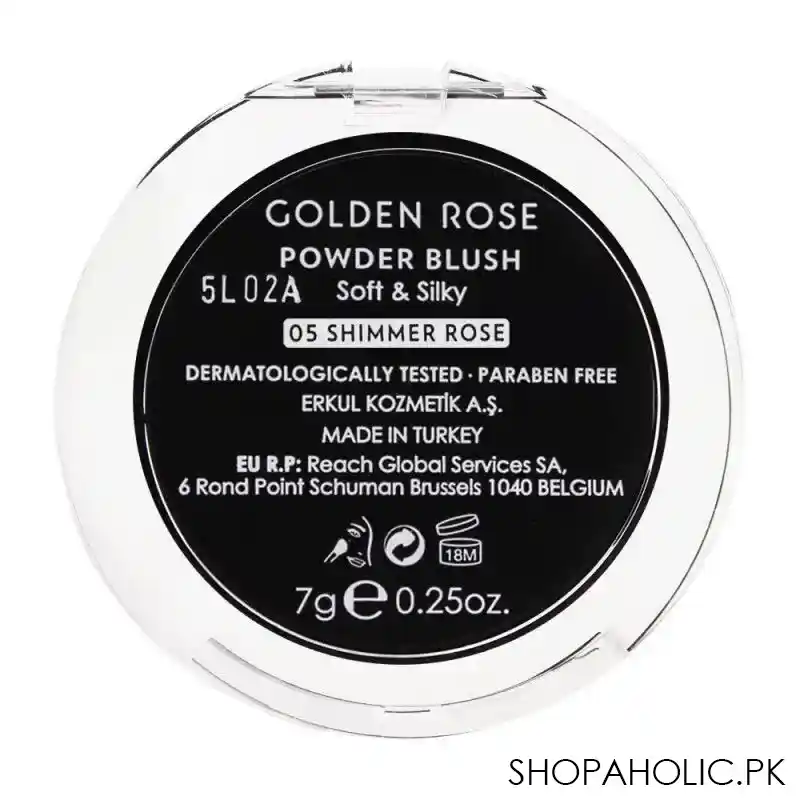 golden rose powder blush, soft & silky, 05 shimmer rose image2