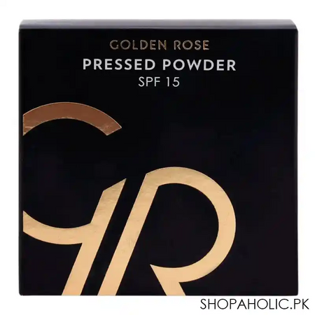 golden rose pressed powder spf 15, 107 soft honey, vitamin a + e, paraben free image3