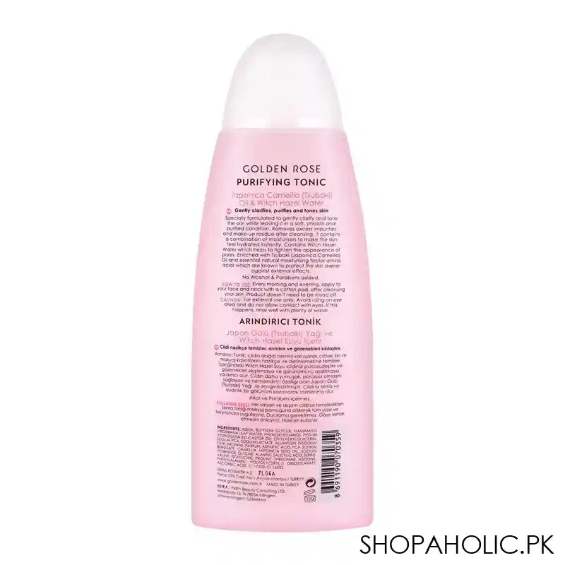 Golden Rose Purifying Tonic, All Skin Types, 200ml - Image 3