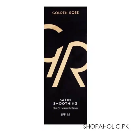 golden rose satin smoothing fluid foundation, 28, paraben free, spf 15 image2