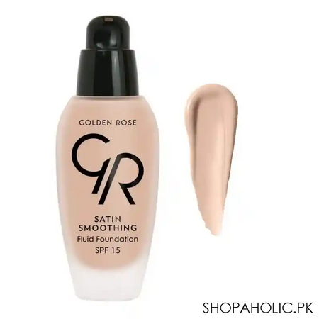 golden rose satin smoothing fluid foundation, 28, paraben free, spf 15 main image