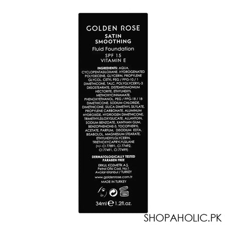 Golden Rose Satin Smoothing SPF 15 Fluid Foundation, 32 - Image 3