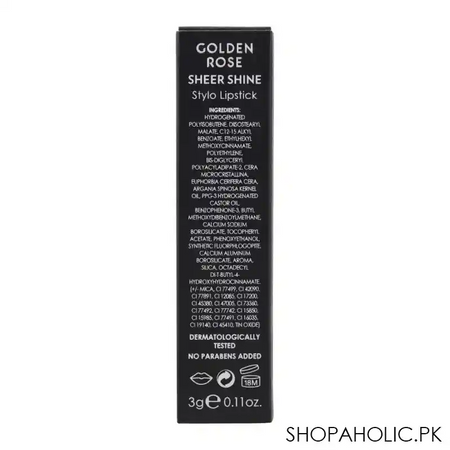 golden rose sheer shine stylo lipstick, spf 15, 21 image4