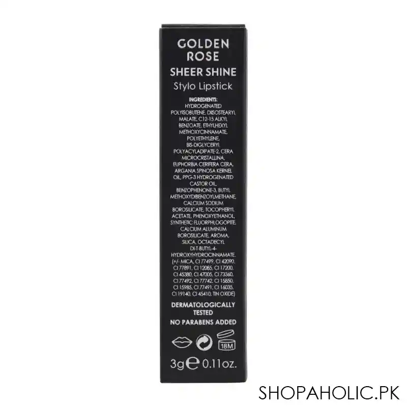 golden rose sheer shine stylo lipstick, spf 15, 21 image4