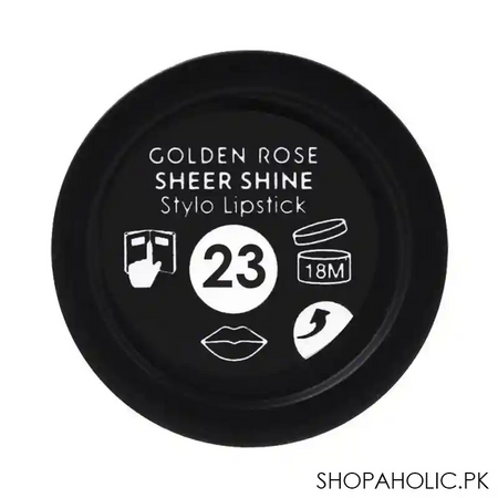 golden rose sheer shine stylo lipstick, spf 25, 23 image3