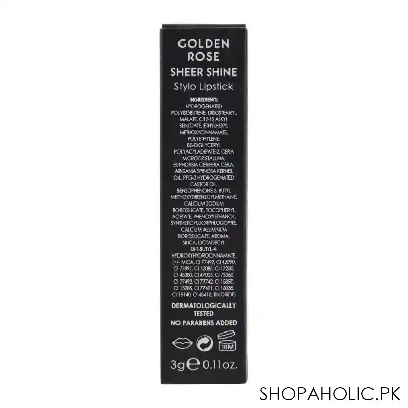 golden rose sheer shine stylo lipstick, spf 25, 28 image5