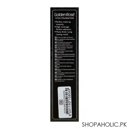 golden rose stick foundation, matte finish + long lasting, 06 image4