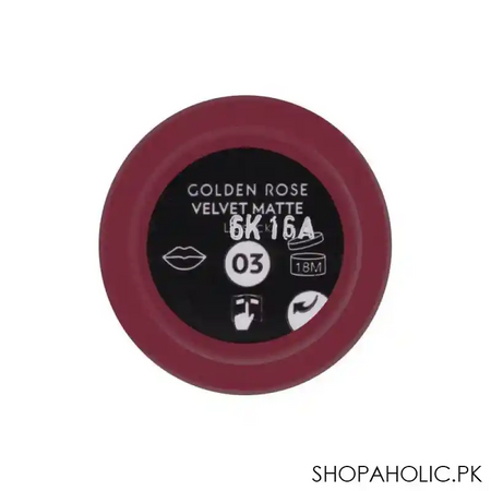 golden rose velvet matte lipstick, 03 image3