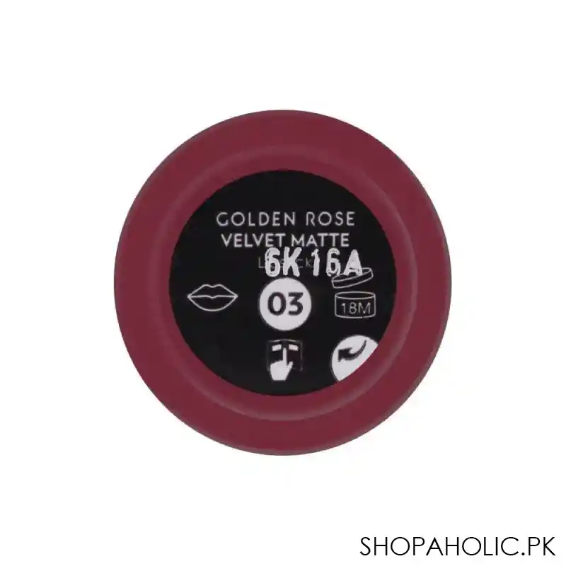 golden rose velvet matte lipstick, 03 image3
