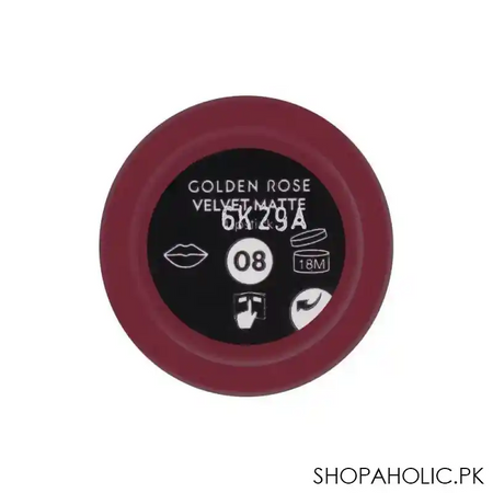 golden rose velvet matte lipstick, 08 image3