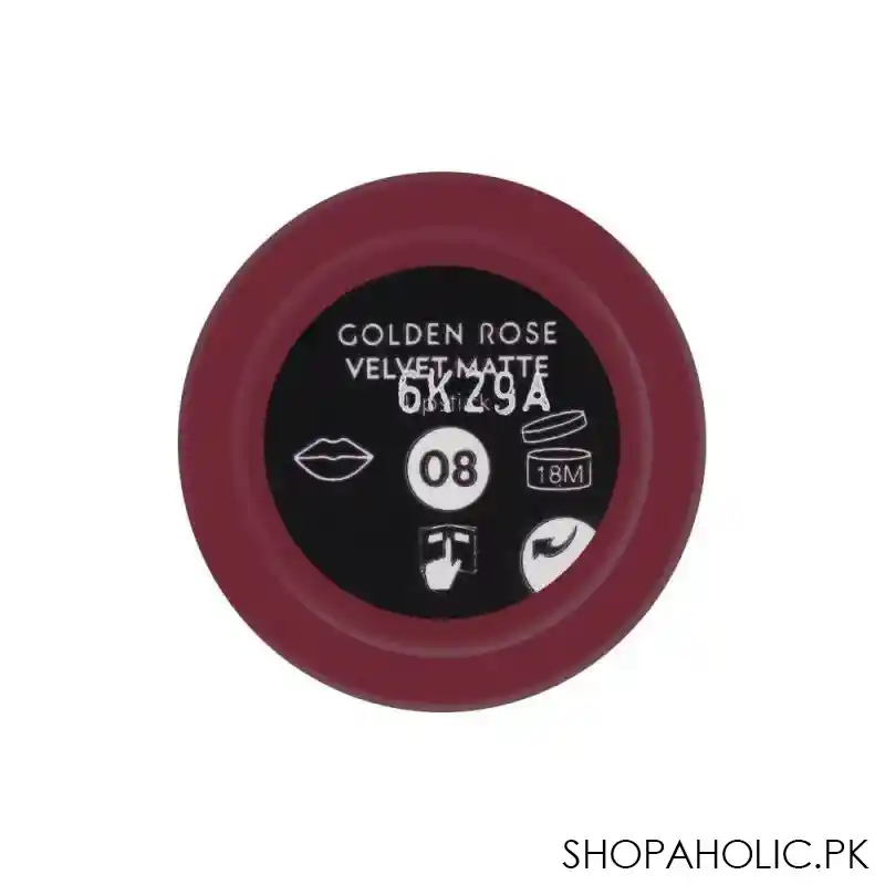 golden rose velvet matte lipstick, 08 image3