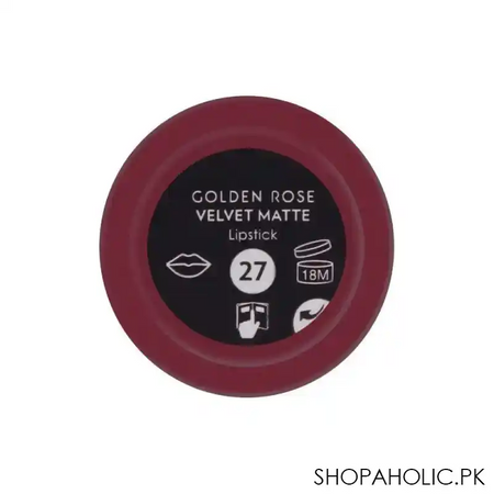 golden rose velvet matte lipstick, 27 image3