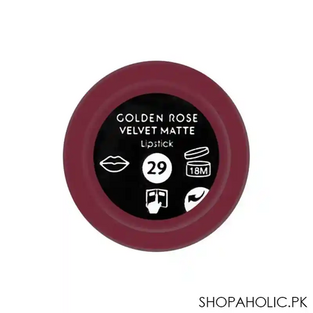 golden rose velvet matte lipstick, 29 image3