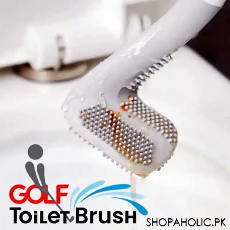 golf toilet cleaning brush with hook main image