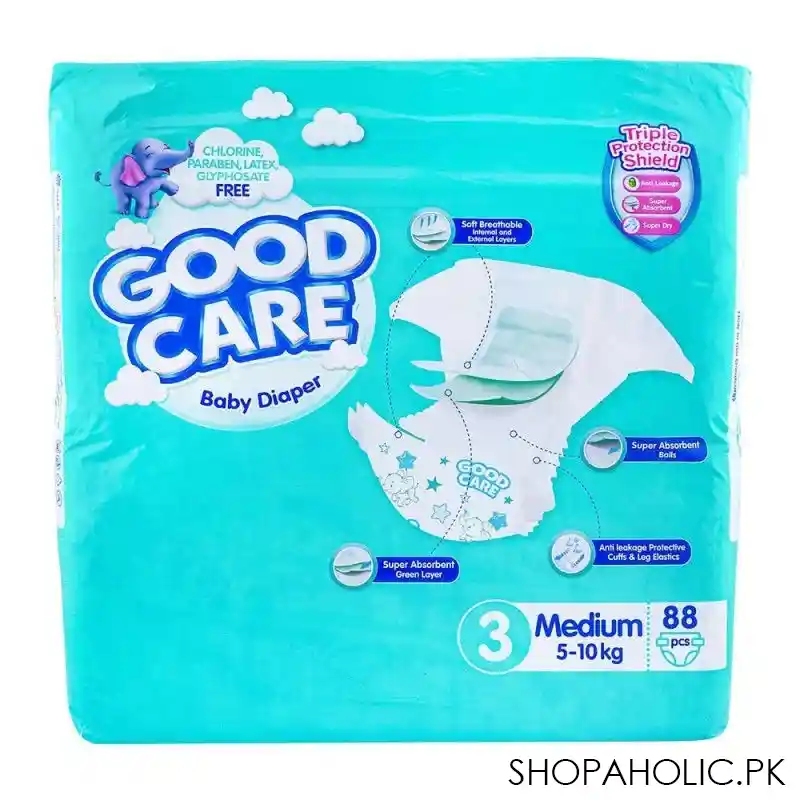 good care baby diaper no. 3, medium size, 5 10 kg, 88 pack image2