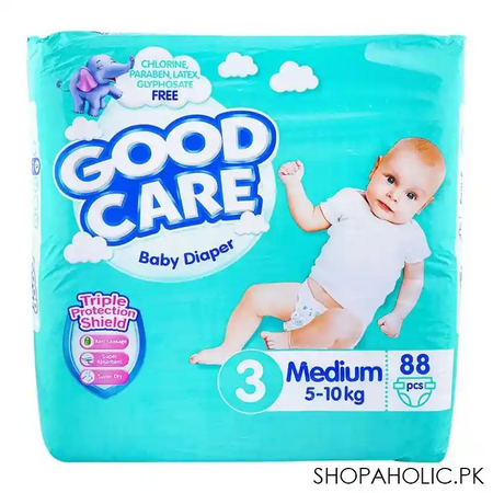 good care baby diaper no. 3, medium size, 5 10 kg, 88 pack main image