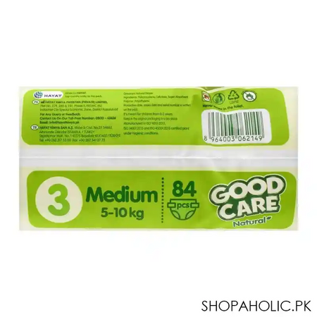 good care natural baby diaper no. 3, medium, 5 10 kg, 84 pack image3