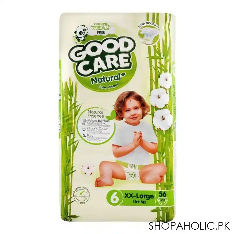 good care natural baby diaper no. 6, xx large, 16+ kg, 56 pack main image