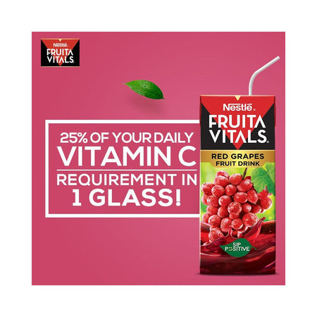 Nestle Fruita Vitals Red Grapes Fruit Drink 200ml - Image 2