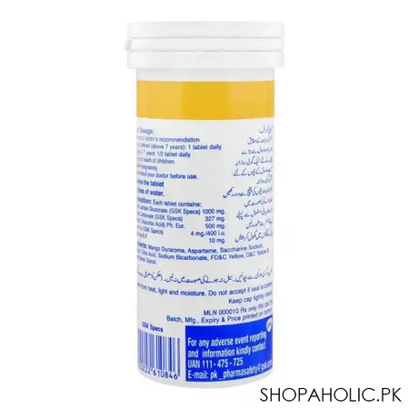 gsk cac 1000 plus mango, sugar free, 10 pack image3