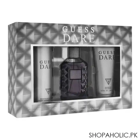 guess dare for men set eau de toilette 100ml + body spray + shower gel image2
