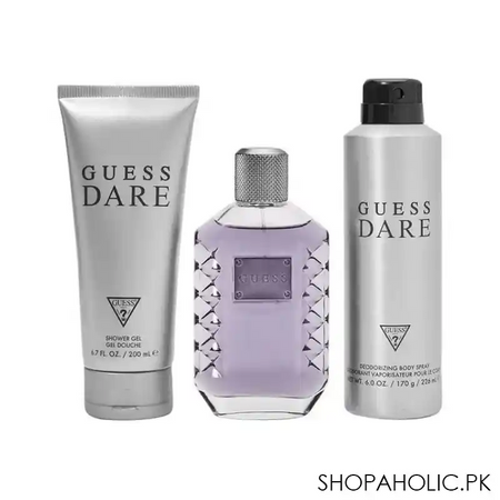 guess dare for men set eau de toilette 100ml + body spray + shower gel main image