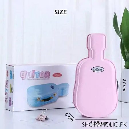 guitar shaped musical ballerina jewelry storage box with mirror for women image7