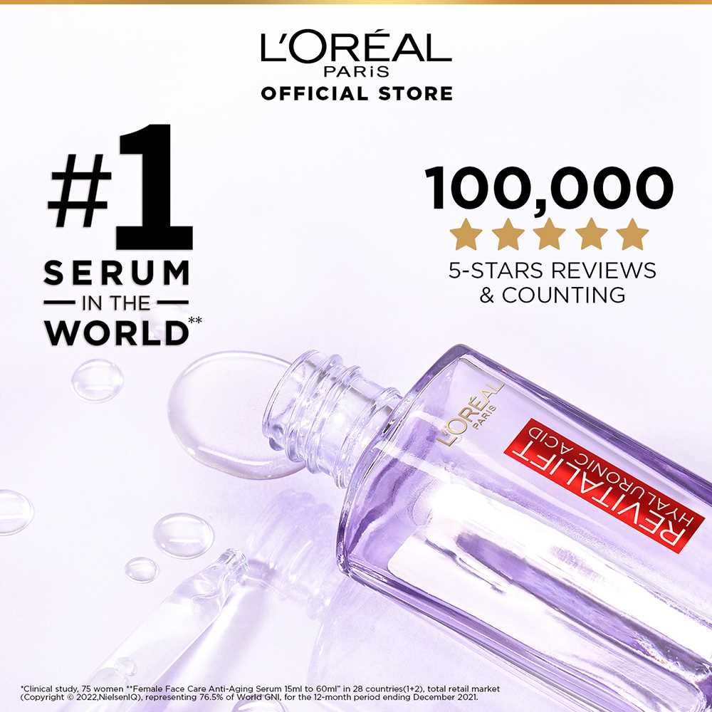 L'Oreal Paris Innovation Revitalift Hyaluronic Acid 1.5% Hyaluron Serum, 15ml - Hydrating, Anti-Aging, Glass Skin - Image 7