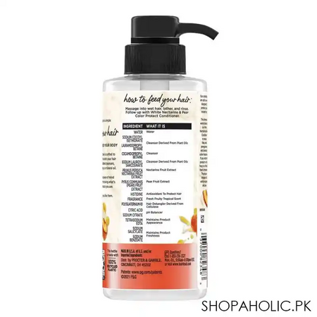 hair food color protect white nectarine & pear shampoo, sulfate free, 300ml image2
