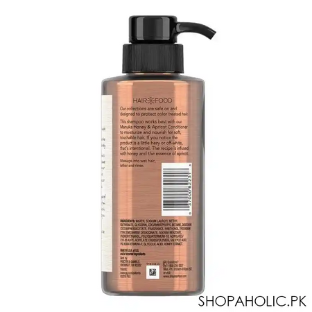 hair food manuka honey & apricot moisture shampoo, sulfate free, 300ml image2