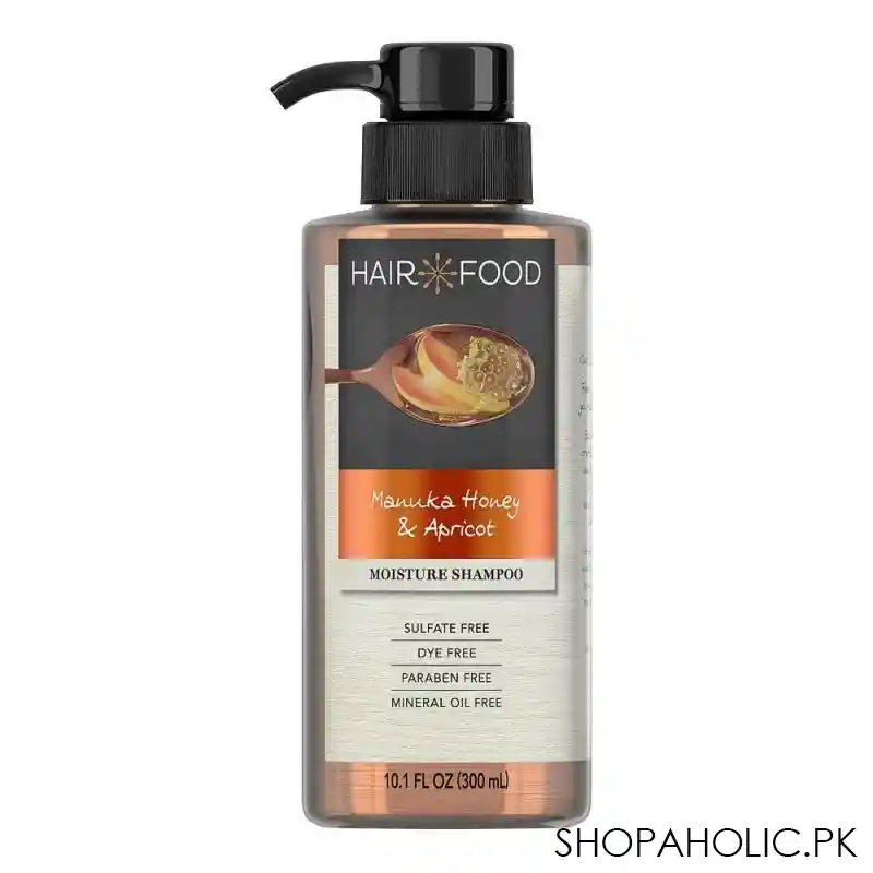 hair food manuka honey & apricot moisture shampoo, sulfate free, 300ml main image