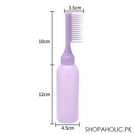 hair oil and hair dyeing coloring applicator bottle with comb image2