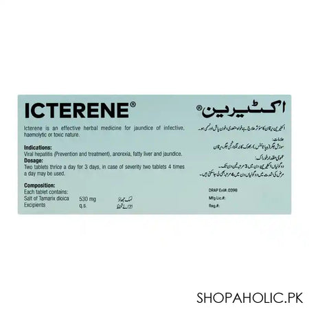 Hamdard Icterene 30 Tablets - Image 2