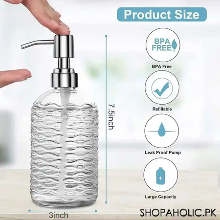 hand sanitizer glass bottle 500ml image2