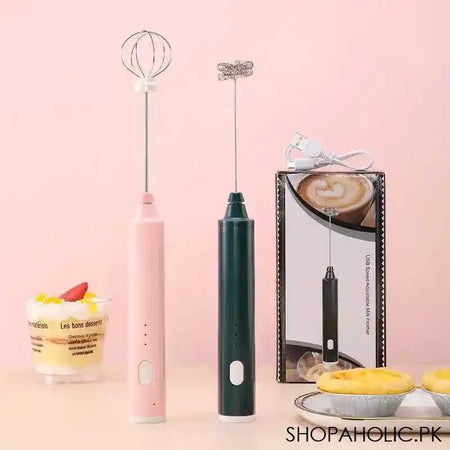 2 in 1 Rechargeable Handheld Frother Egg & Coffee Beater