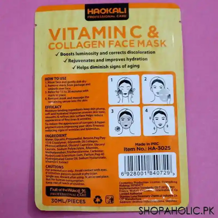 haokali vitamin c and collagen face mask image2