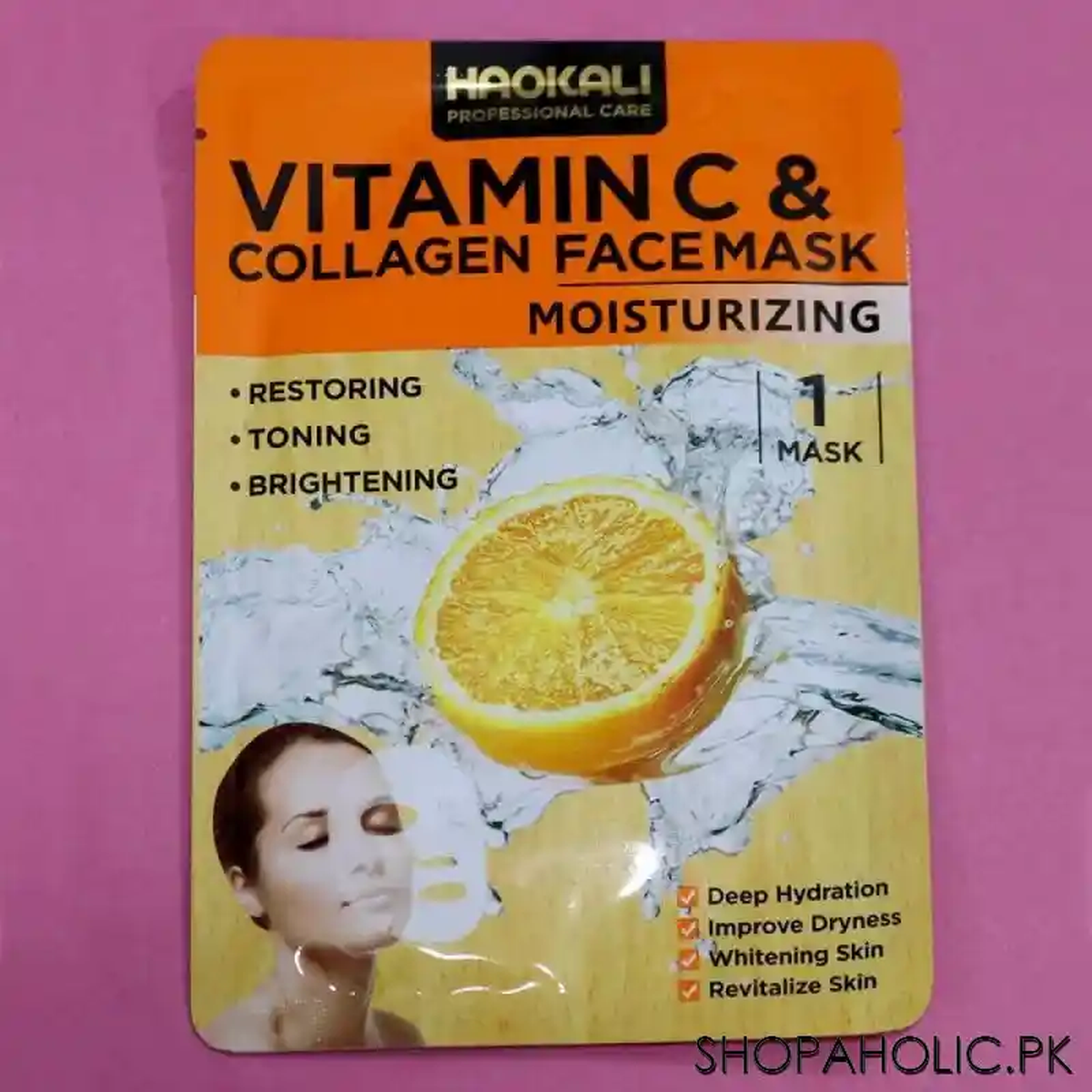 haokali vitamin c and collagen face mask main image