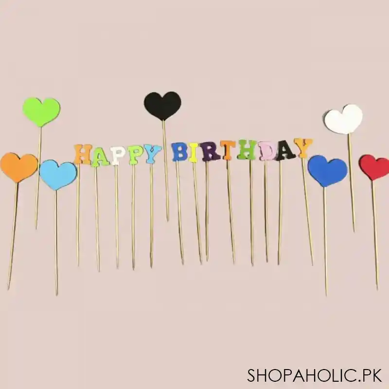 happy birthday foamic cake toppers main image