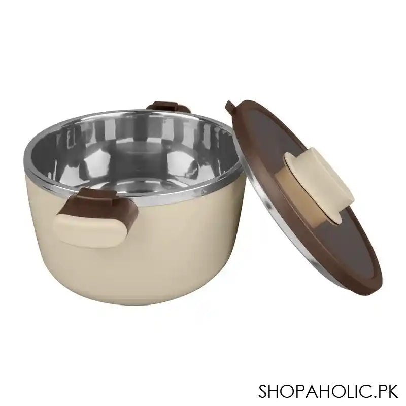 Happy Ware Forte Warmer Pot With Twist-Lock Lid, 1.8 Liter Capacity, 9.8in x 7.1in x 5.3in, Beige, SU-647 - Image 4